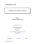 JPS Interoperability ARA-1 Installation and Operation Manual