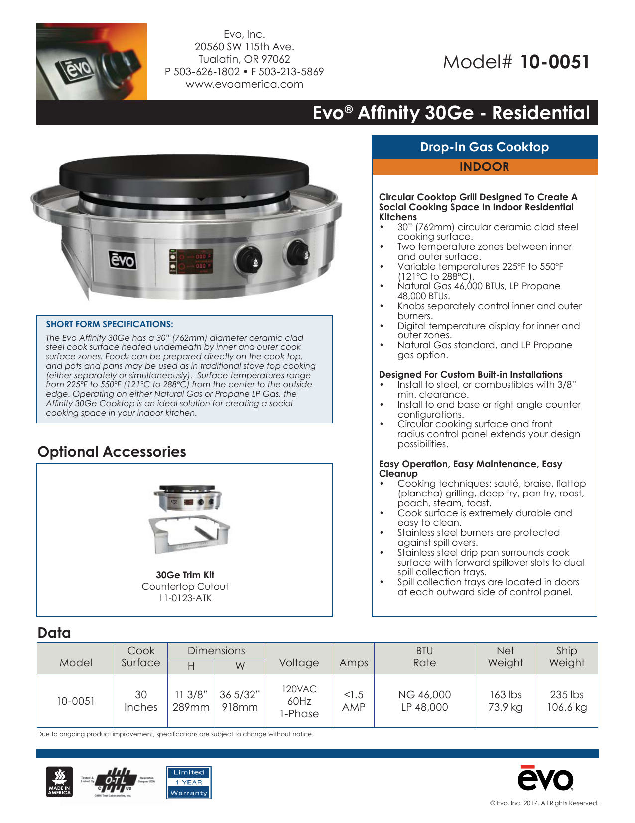 evo cooktop