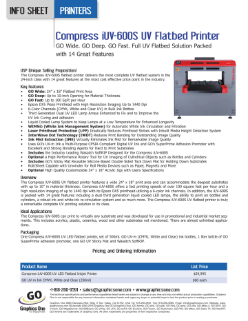 Compress iUV-600S UV Flatbed Printer 