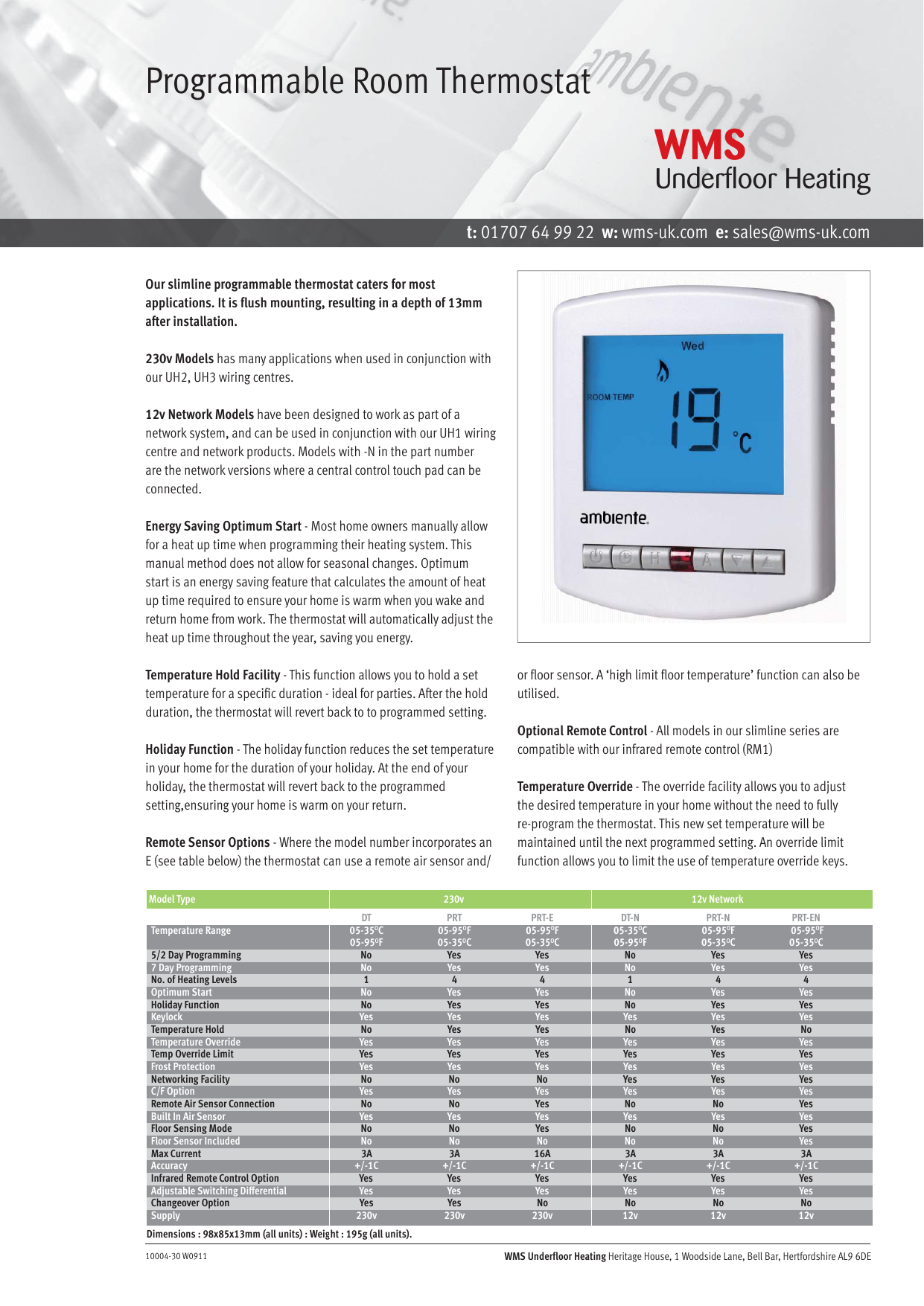 temperature control sheets