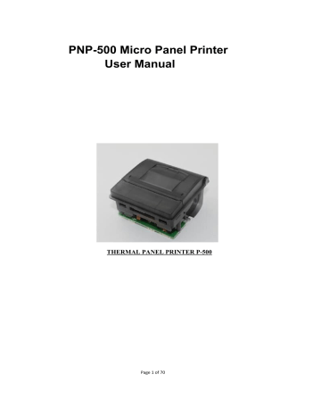 Pnp 500 Micro Panel Printer User Manual Manualzz
