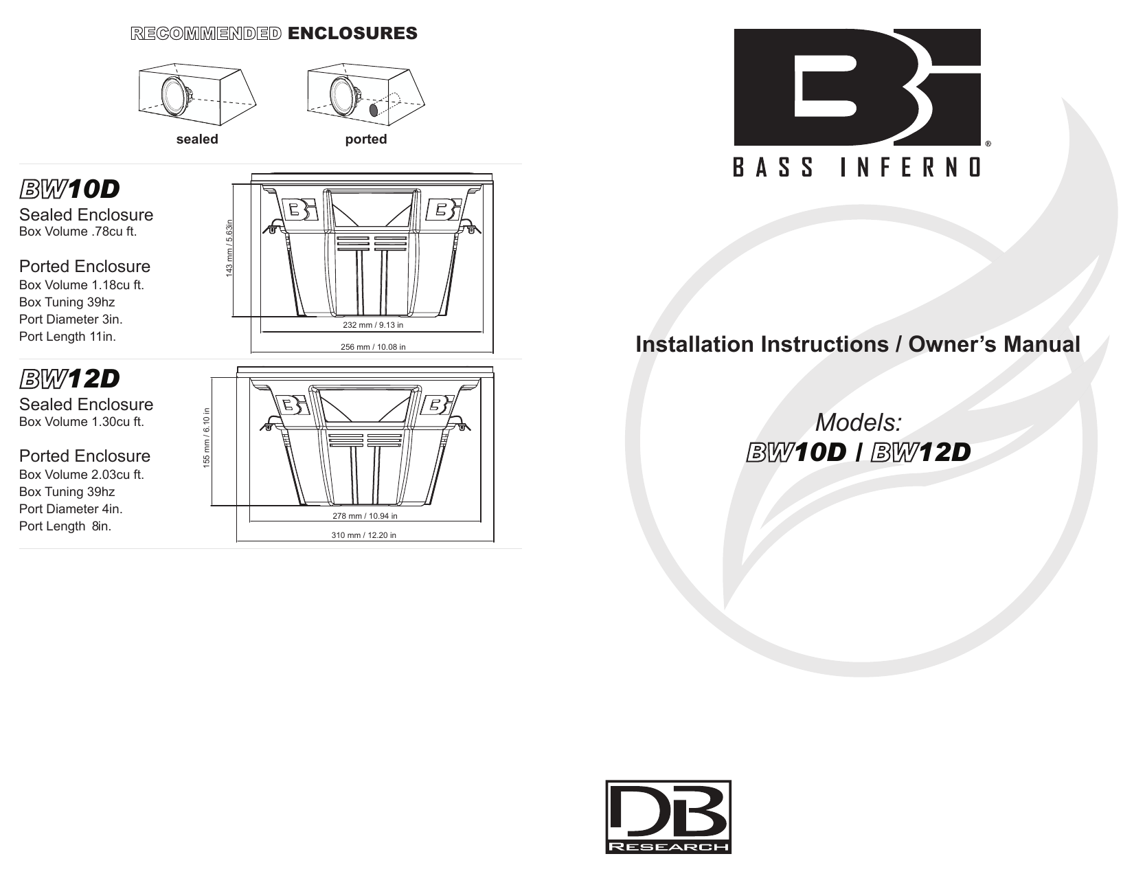 bass inferno 12 subwoofer