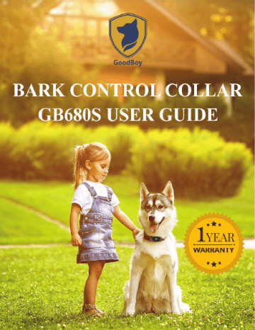 good boy bark collar instructions