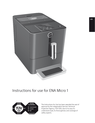 Jura ENA MICRO 1 Instructions For Use 