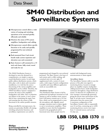 SM40 Distribution and Surveillance Systems | Manualzz