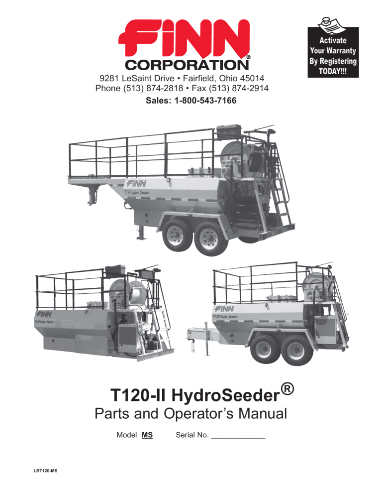T120-II HydroSeeder | Manualzz