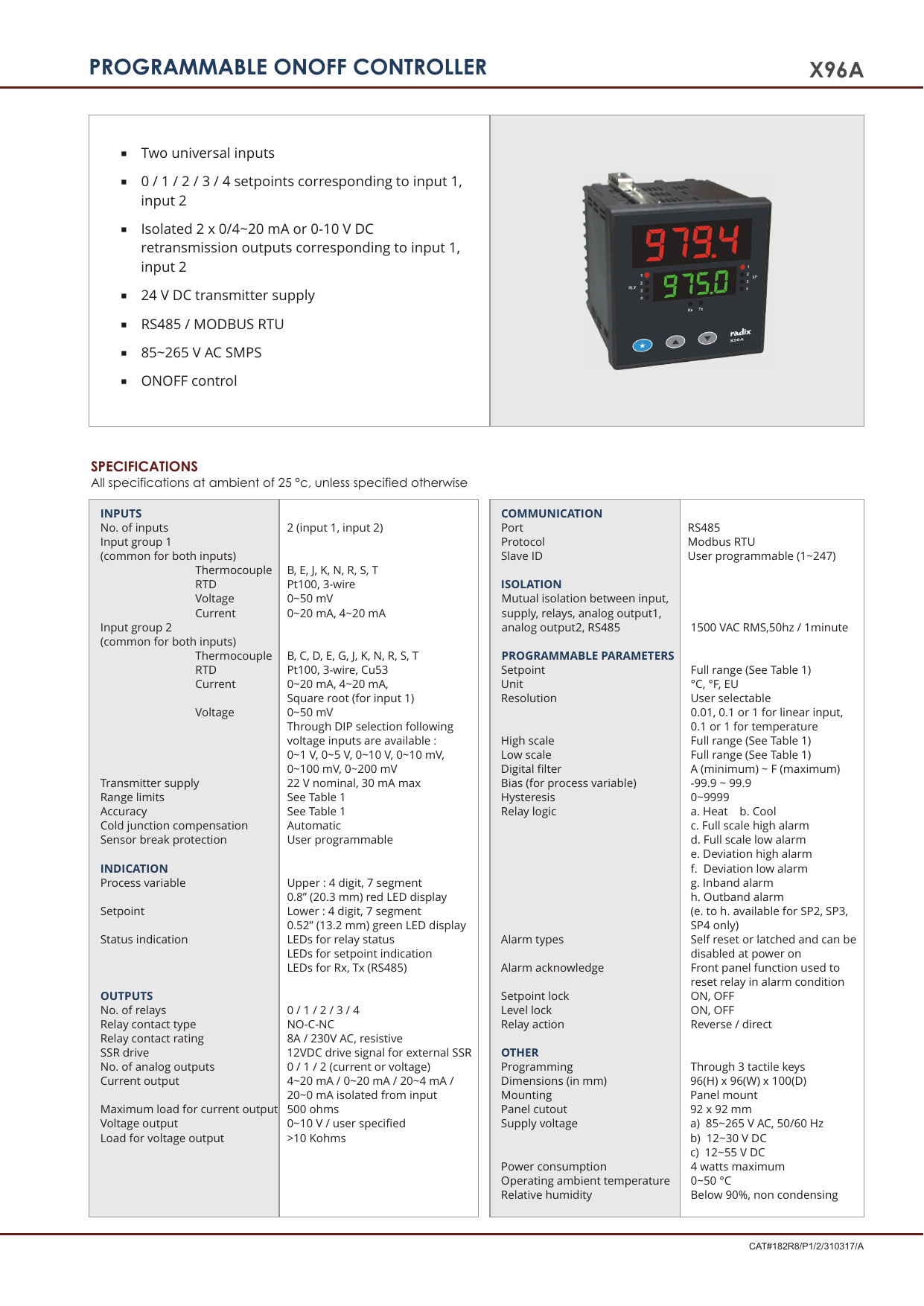 Programmable Onoff Controller X96a Manualzz