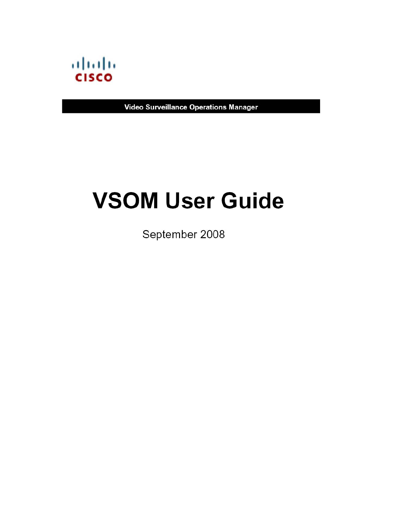 Cisco Video Surveillance Operations Manager Software Video Surveillance Operations Manager