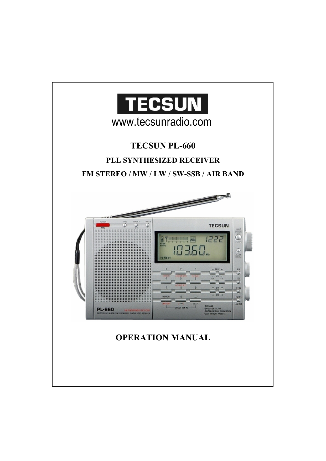 Tecsun Pl 660 Radio English Manual Pdf Manualzz