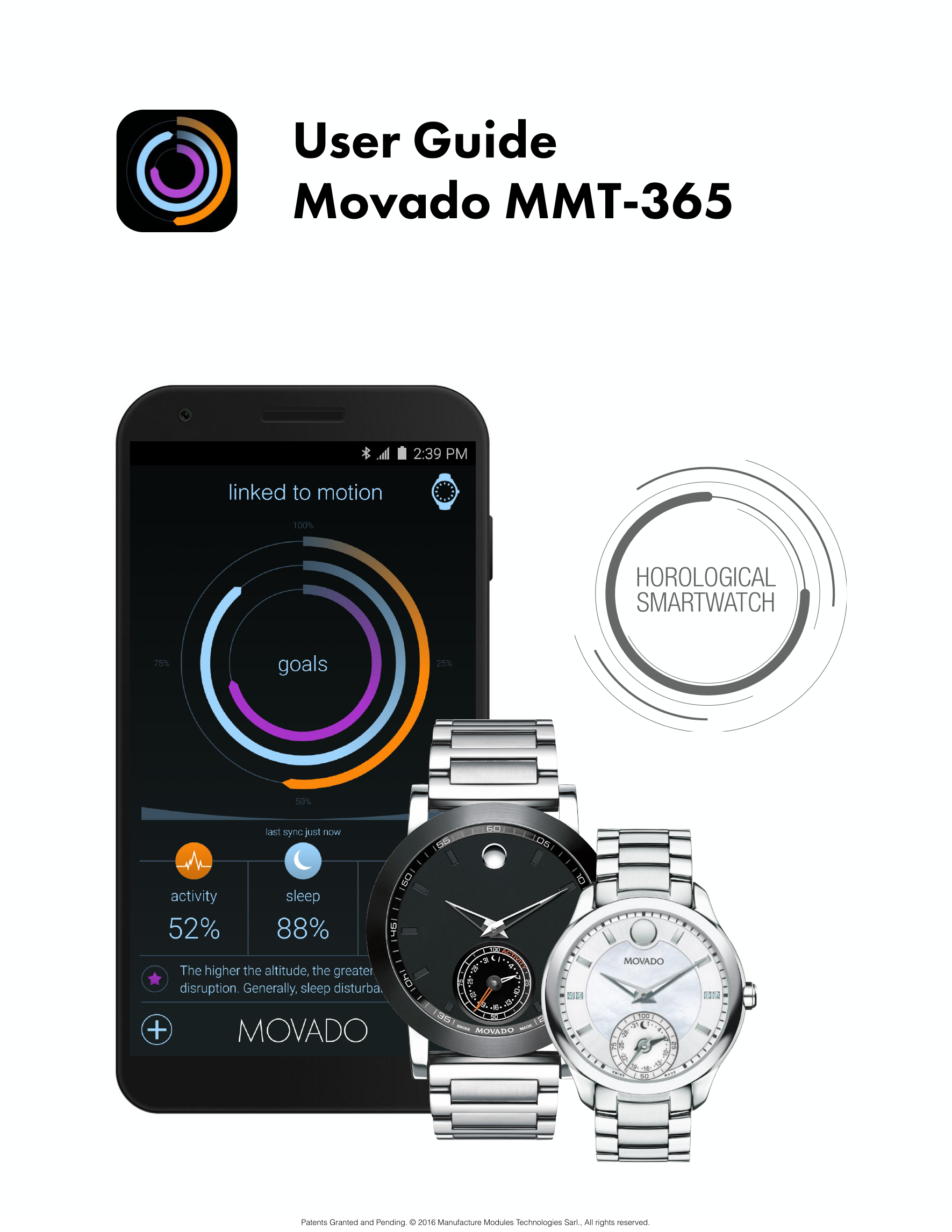 movado bold touch screen instructions