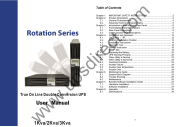 Rotation 1-3kVA Operating Manual | Manualzz