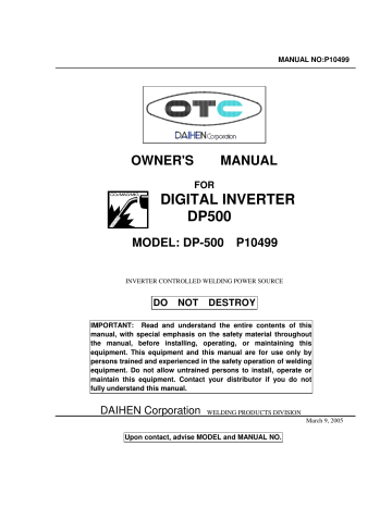 Digital Inverter Dp500 Manualzz