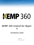 KEMP 360 Central Installation Guide