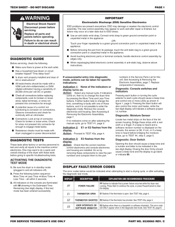 Whirlpool GGW9260PW0 Tech Sheet 8530065 Rev | Manualzz