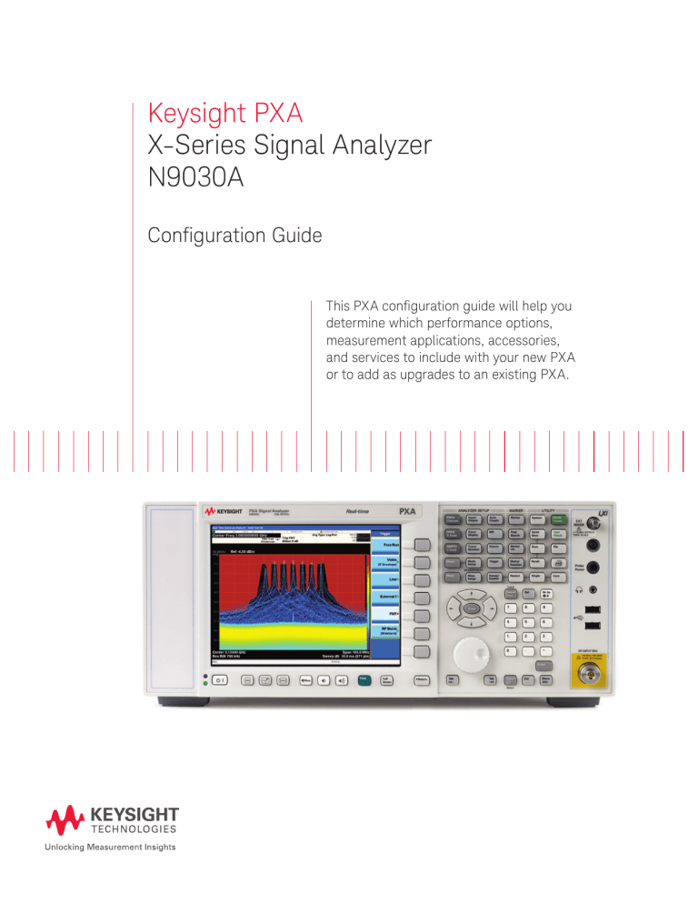Keysight PXA XSeries Signal Analyzer N9030A Manualzz