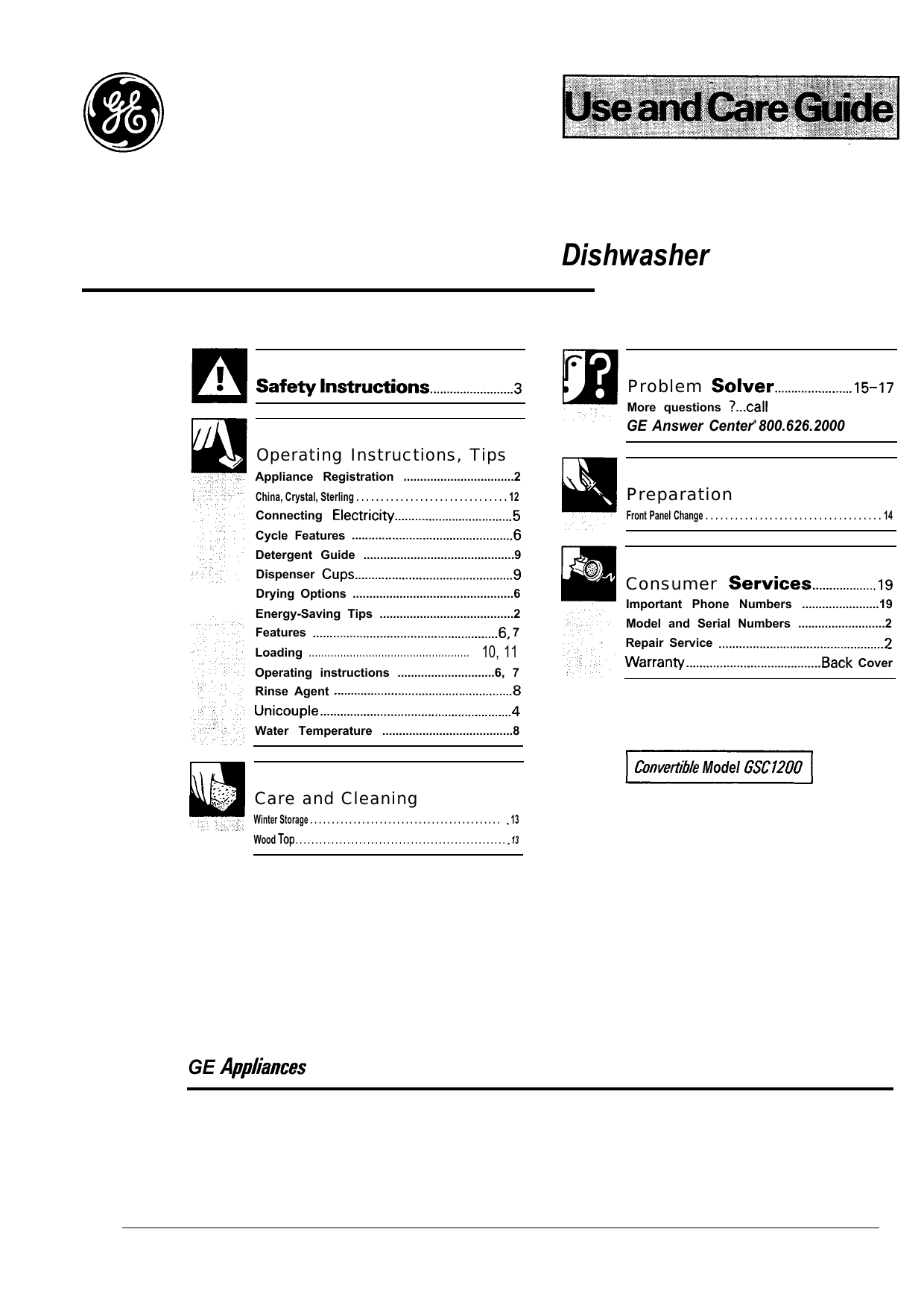 Dishwasher Ge Appliances Manualzz Com