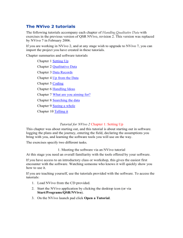 nvivo tutorials