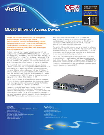 ML620 Ethernet Access Device | Manualzz