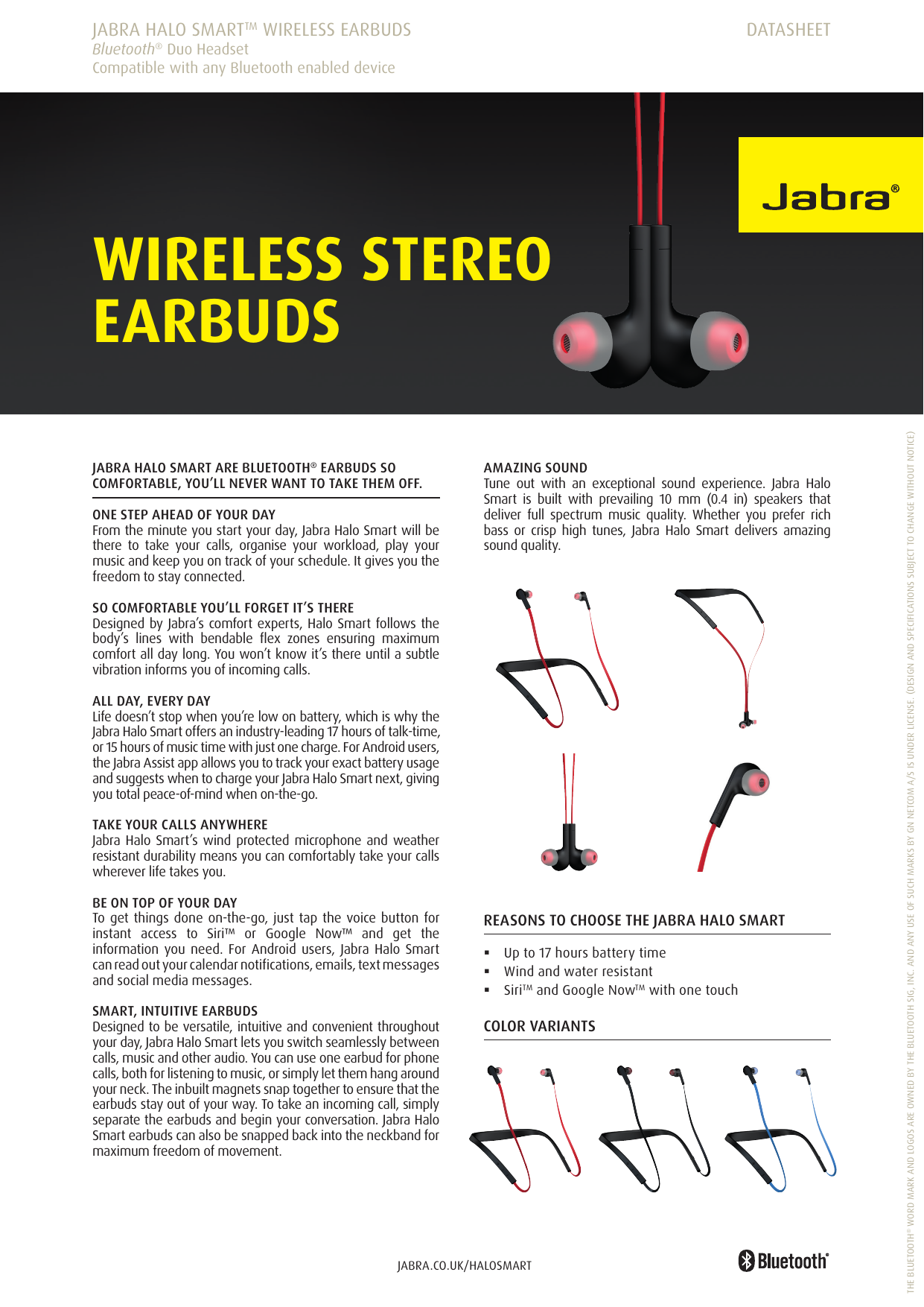 Jabra Halo smart Datasheet.indd | Manualzz