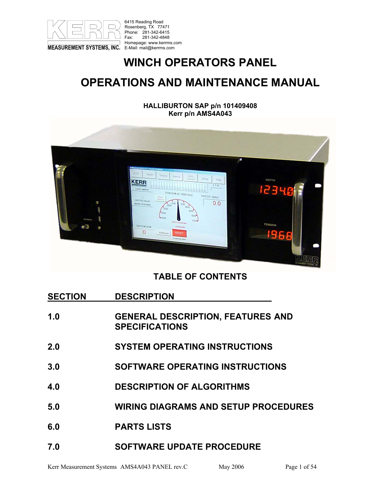 winch operators panel operations and maintenance manual Manualzz