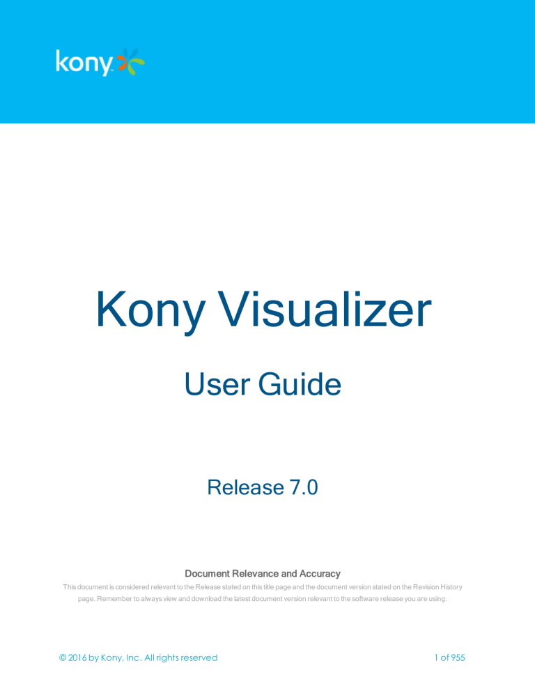 Kony Studio 7 0 Beta User Guide Manualzz