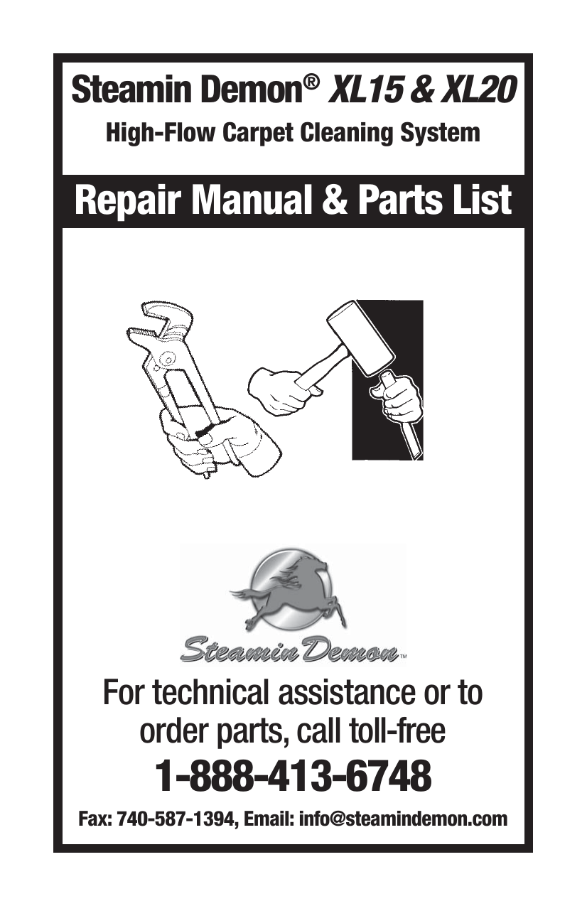 SteaminDemon XL15 and XL20 Manual Manualzz