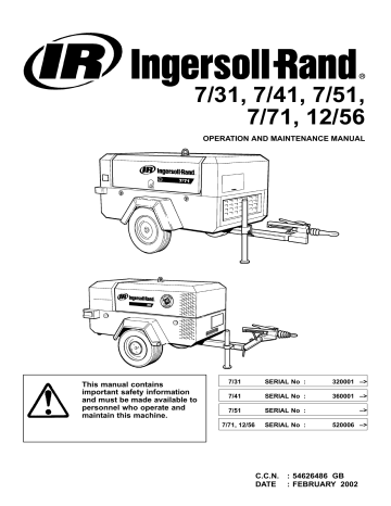 Ingersoll-Rand P 260 WD Specifications & Technical Data (1996-2000)