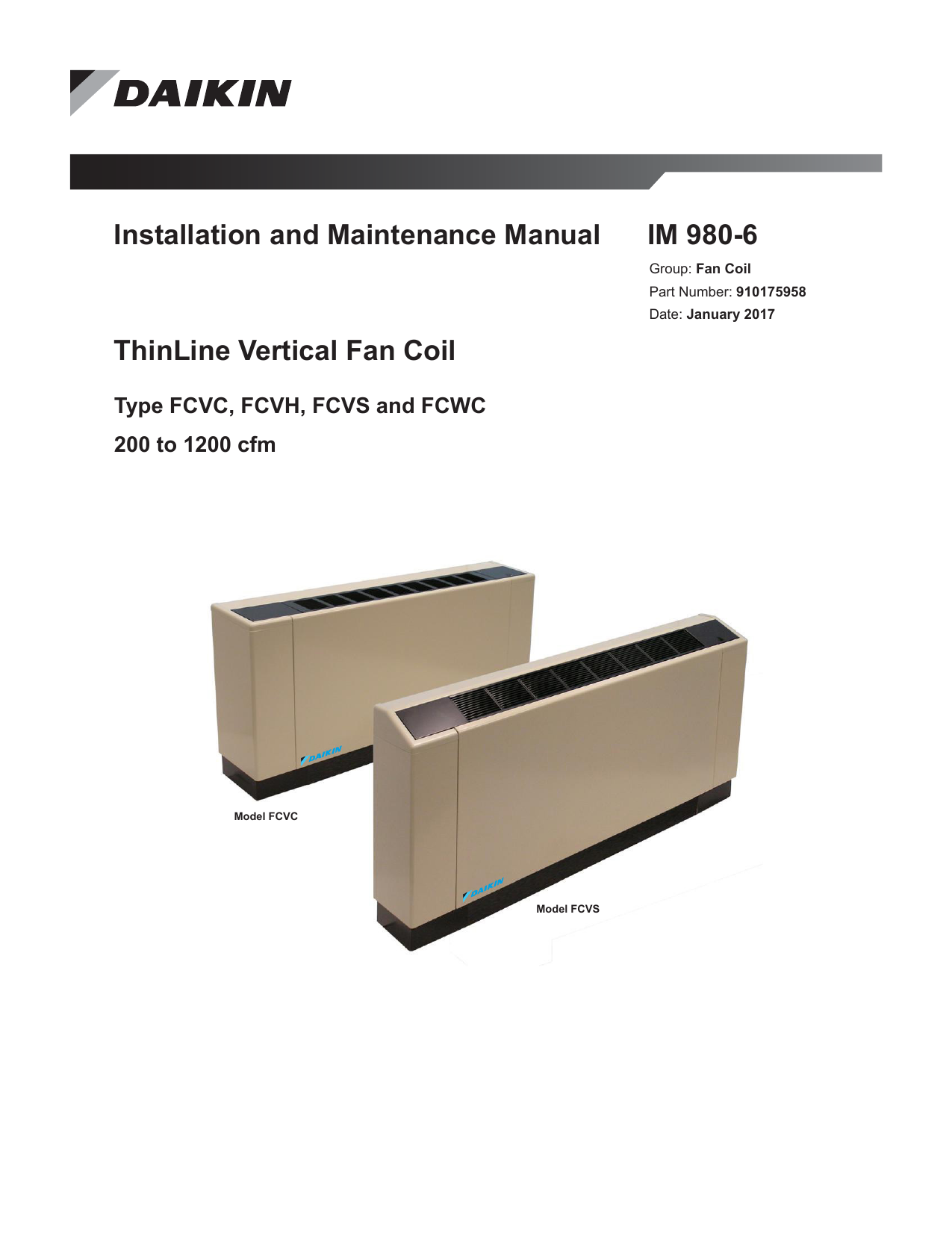 Thinline Vertical Fan Coil Manualzz