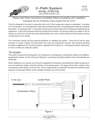 Air Lift 2-Path Air Suspension System Instruction Manual | Manualzz