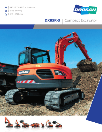 DX85R-3 | Compact Excavator | Manualzz
