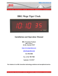 BRG Mega Tiger Clock Installation Manual