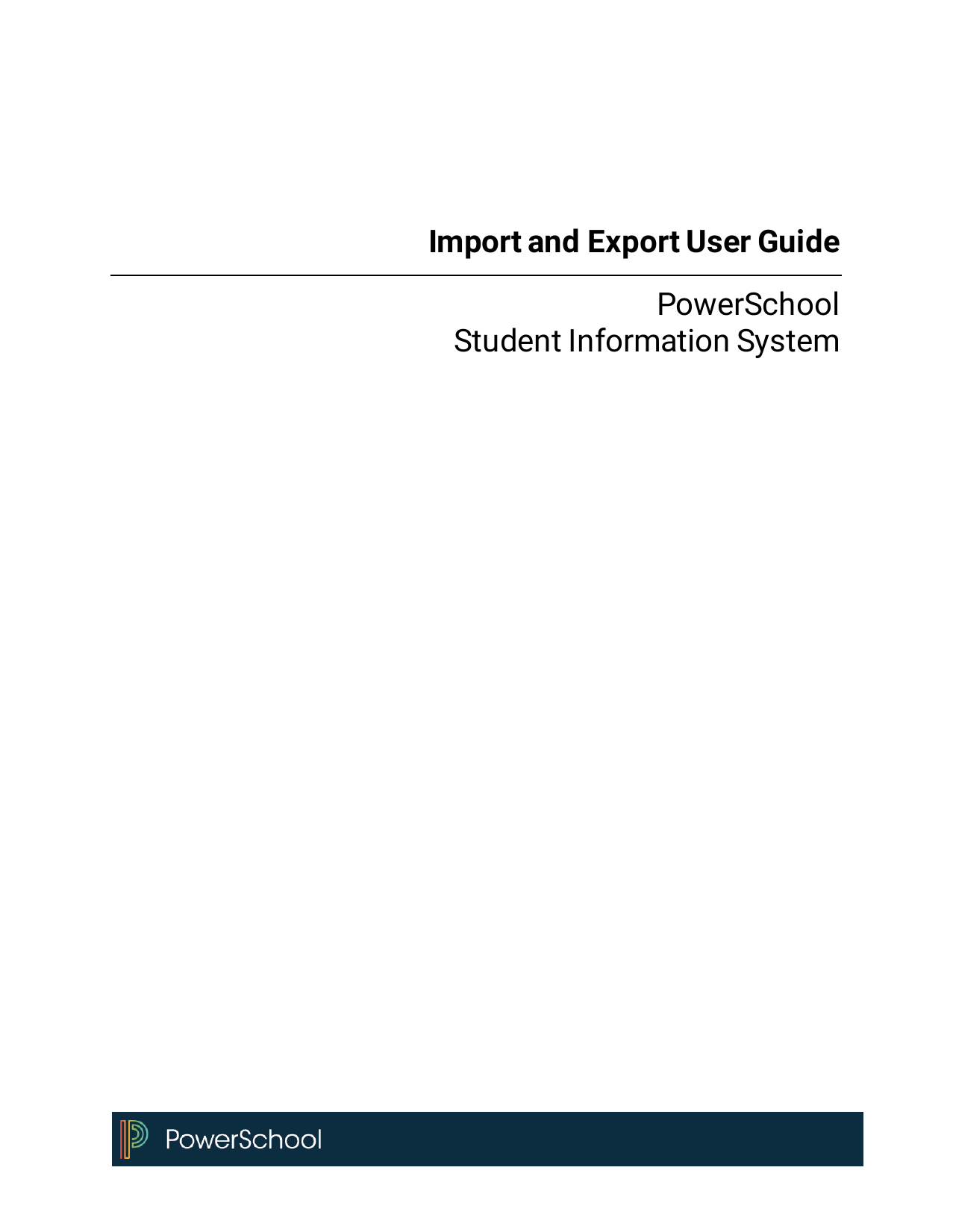 Import and Export User Guide for PowerSchool 23.x  Manualzz With Regard To Powerschool Reports Templates