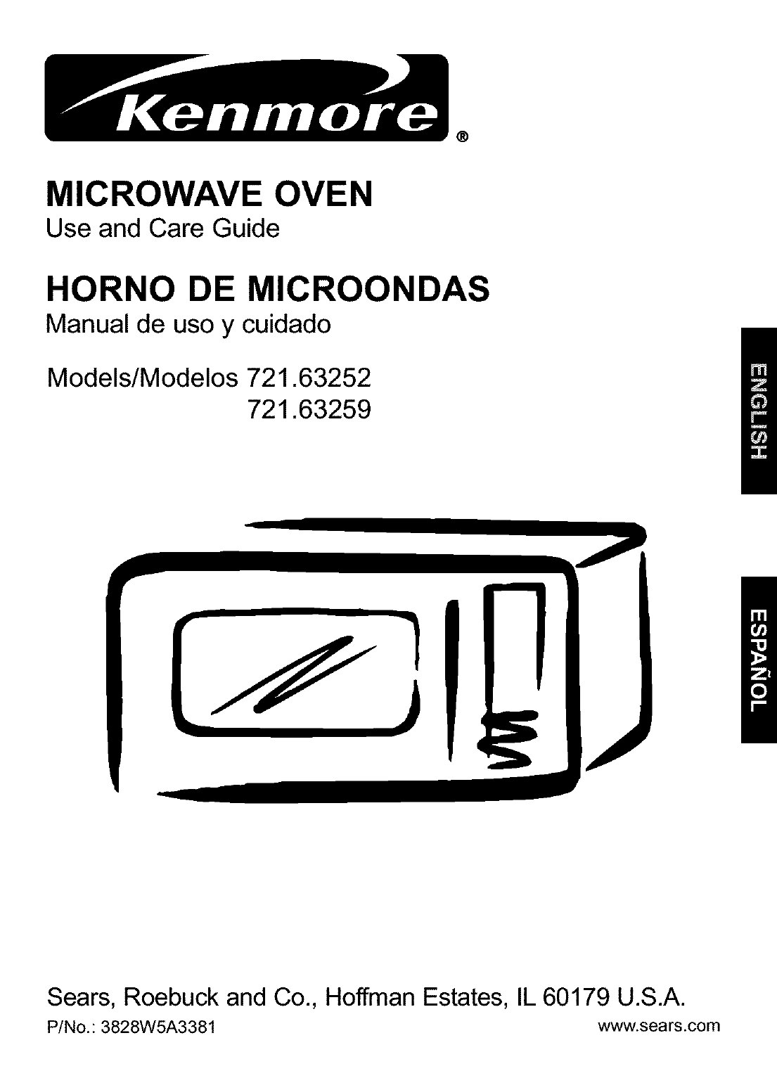 kenmore microwave model 721.63252301