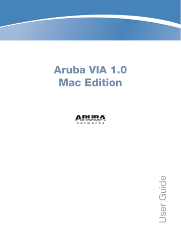 can not connect with aruba via vpn on a mac