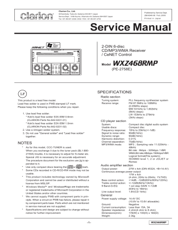 Clarion wxz468rmp не работает дисплей