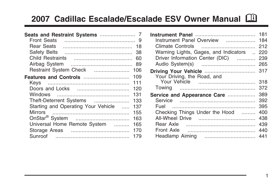 Регламент то cadillac escalade