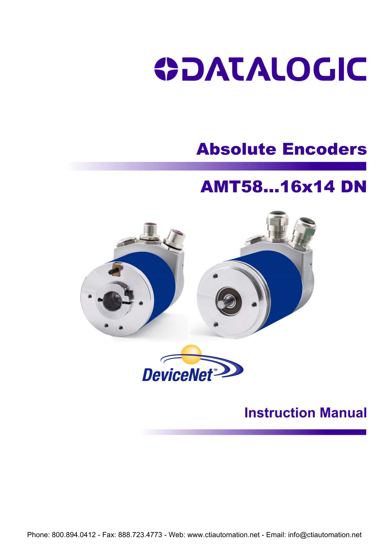 Datalogic AMT58 Multi Turn Absolute Encoders Manualzz