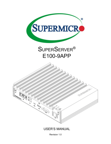 Supermicro E100-9APP User manual | Manualzz