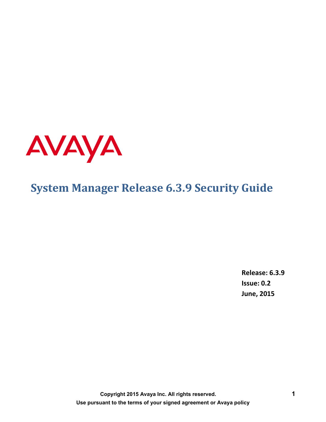 Avaya Aura ® System Manager 6.3 | Manualzz