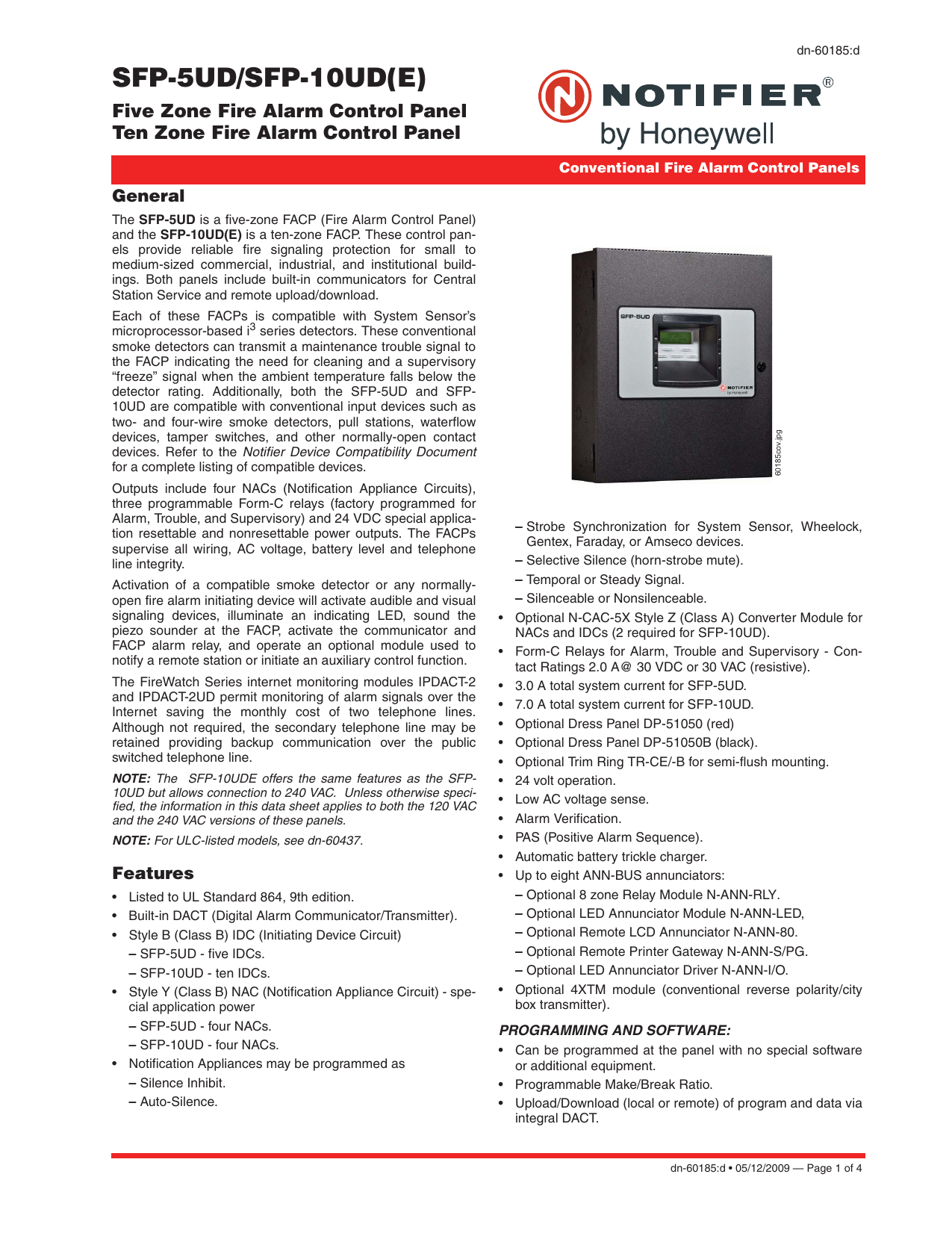 SFP-5UD/SFP-10UD(E) - Security and Fire Systems | Manualzz