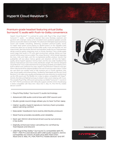 Hyperx Cloud Revolver S Manualzz