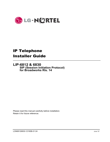 Nortel 6812 IP Phone (NTB441AAE6) Guide | Manualzz