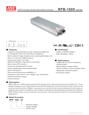 Rpb 1600 Series Manualzz