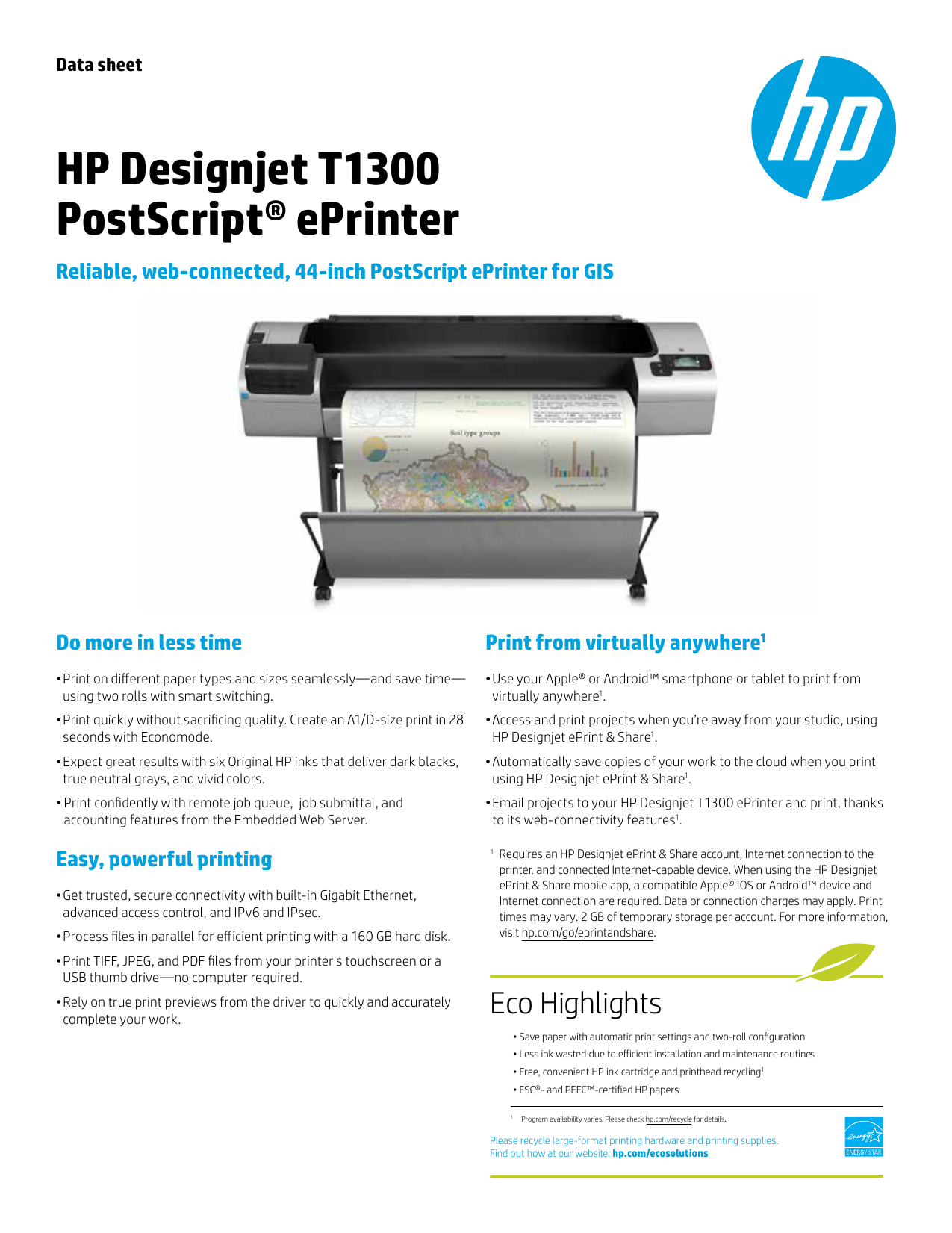 HP Designjet T1300 PostScript® ePrinter | Manualzz