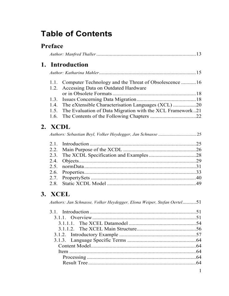 Table Of Contents The Xcl Project Manualzz