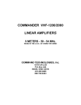 Command Technologies COMMANDER VHF-2000 manual