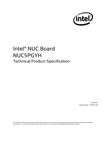 Intel® NUC Board NUC5PGYH Technical Product Specification | Manualzz