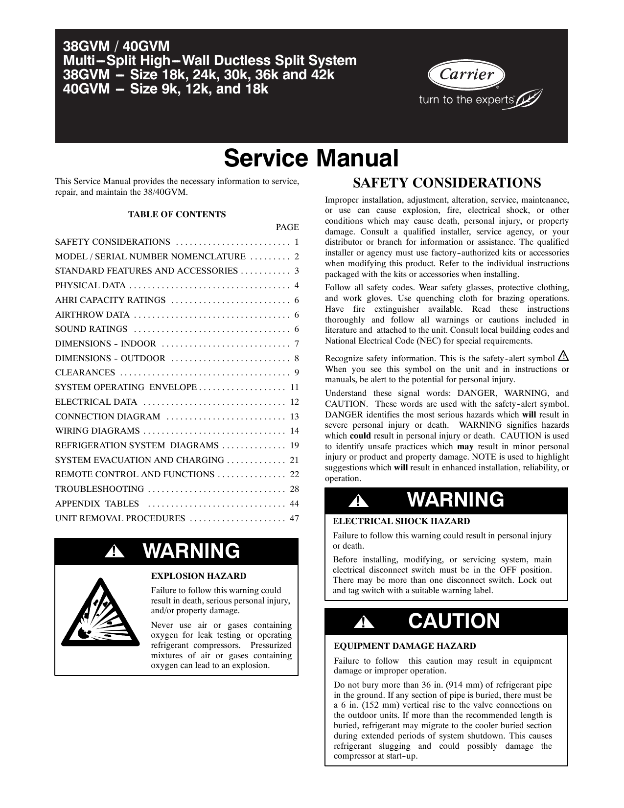 Pdf Carrier Split System Air Conditioner Error Codes And Manualzz