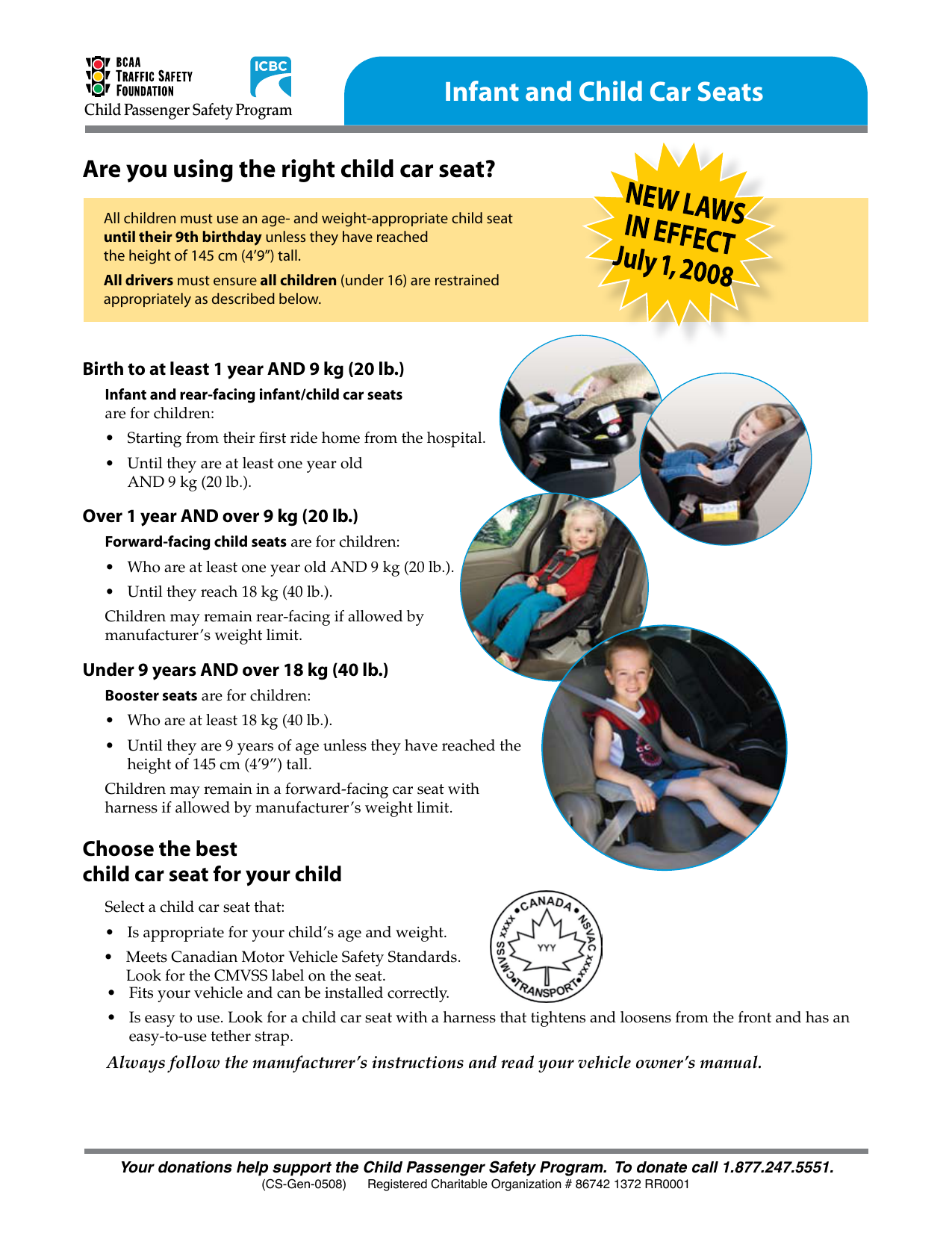 Infant And Child Car Seats Metchosin Fire Department