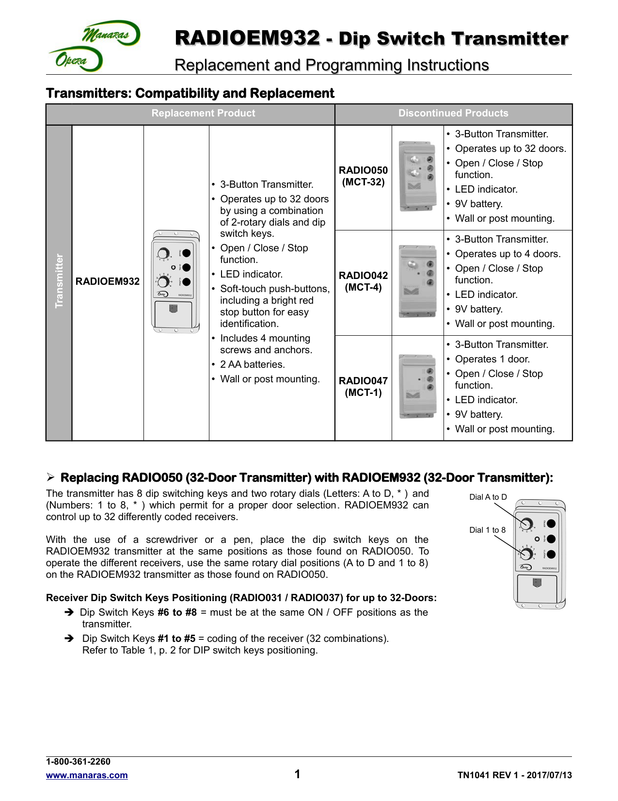 Programming the transmitters Programming the transmitters